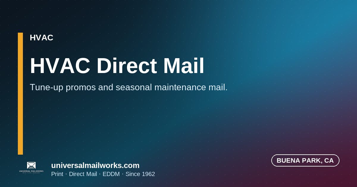 HVAC Direct Mail Marketing | 156% ROI | Seasonal Tune-Up Campaigns